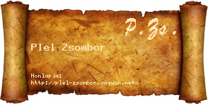 Plel Zsombor névjegykártya